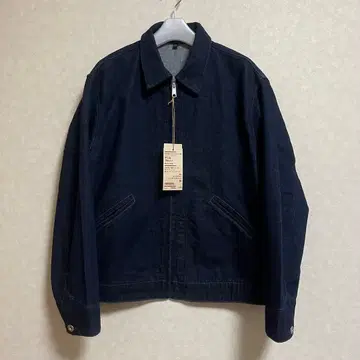 무인양품 신사 나무 열매로 만든 카포크 혼방 데님 블루종 M