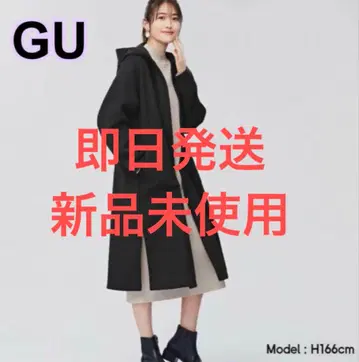 [미사용 새상품] 후디 롱 가운 코트 GU 긴팔 코트 지유