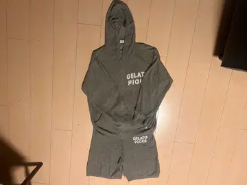 GELATO PIQUE 그레이 후디 & 숏팬츠 세트 M