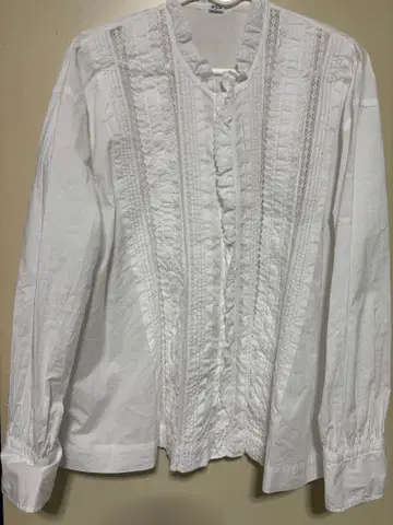 45R 수피마 바티스트 컷워크 블라우스