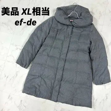 [ 새상품급 ] ef-de 에프데 다운 코트 그레이 숄카라 XL 상당