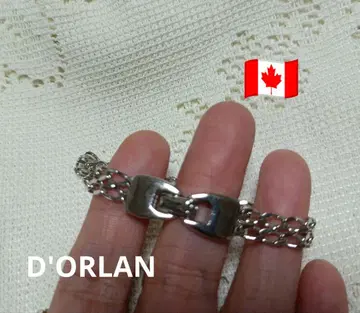 D'ORLAN 실버 컬러 체인 팔찌