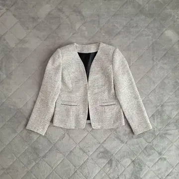 미사용 ikka LOUNGE 노카라 트위드 자켓 포멀