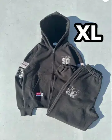 넘버링 체크 집 후디 x 스웨트 팬츠