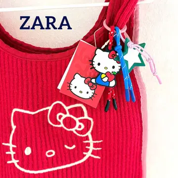 새상품 ZARA x HELLOKITTY SANRIO 니트 핸드백 쇼핑백