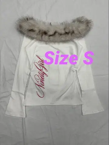 9090 girl Cross Fur 오프숄더 티