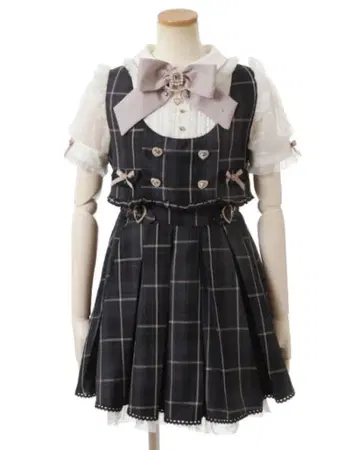 LIZLISA 셋업라이크 체크 원피스