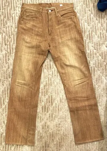 sugercane 베이지 스트레이트 데님 W34