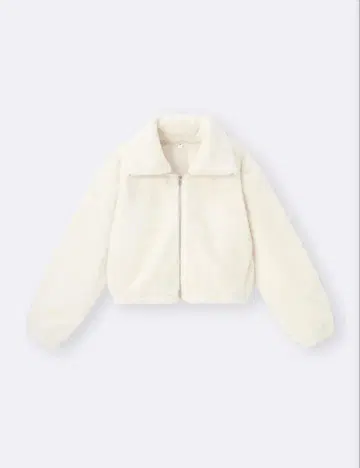 GU 플러피 블루종 화이트 L 사이즈