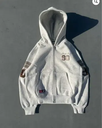 9090 Numbering Check Zip Hoodie