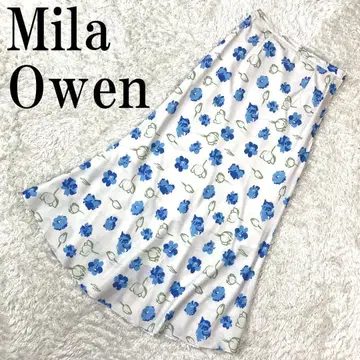 Mila Owen 미라 오웬 롱 스커트 꽃무늬 화이트 0 B4