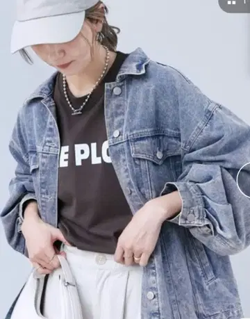 reca 레카 오버 사이즈 데님 자켓 라이트 블루 볼륨