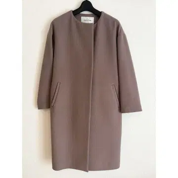 내추럴 뷰티 베이직 롱 노카라 코트 울 혼방 S 그레이