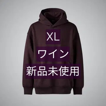 UNIQLO C 오버 사이즈 맨투맨 후드티 와인 XL