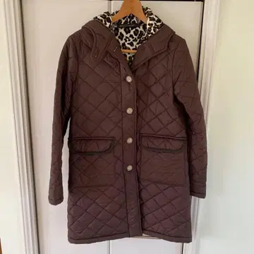 매킨토시 레오파드 무늬 퀼팅 자켓 38 그런지