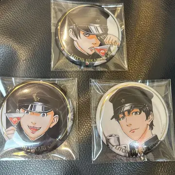 라이치 히카리 클럽 캔뱃지 카네다 야코브 타미야 3개 세트