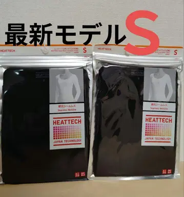 새상품 UNIQLO 히트텍 U넥 T 8부 소매 블랙 S 유니클로