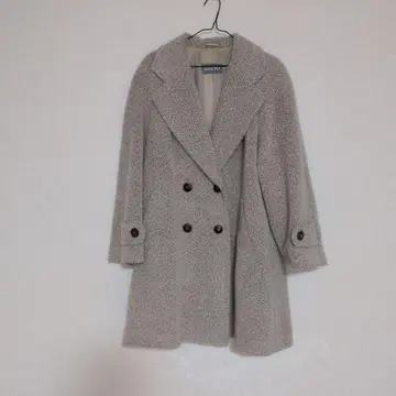 이탈리아제 정품 Agnona 베이지 더블 브레스트 롱 코트