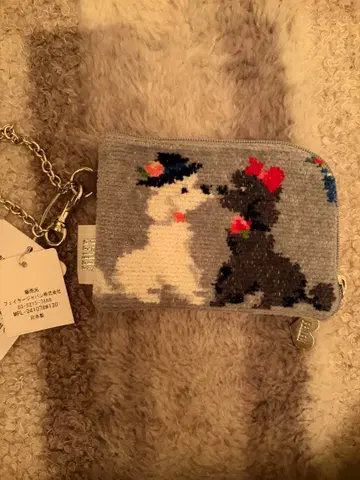 페이러 강아지 자수 파우치