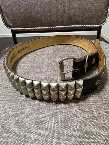 WENDY'S 3연 스터드 가죽 벨트