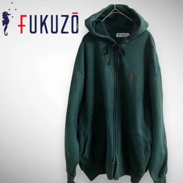 FUKUZO 원포인트 자수 로고 집업 후디 후드 맨투맨