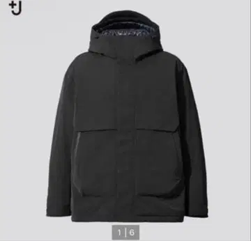[인기] UNIQLO +J 하이브리드 다운 오버사이즈 파카 블랙