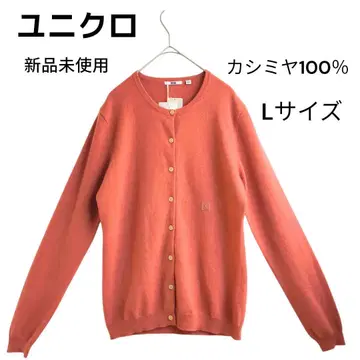 유니클로 캐시미어 100% 크루넥 가디건 L