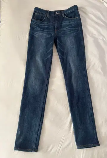 CLOSSI PREMIUM 속기모 다크 블루 스키니 데님 웜 팬츠 61