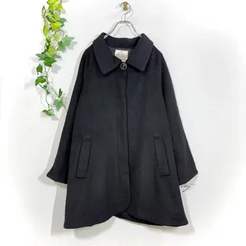 Bou Jeloud A라인 울 코트(M) 블랙 히요쿠 버튼 성숙/러블리