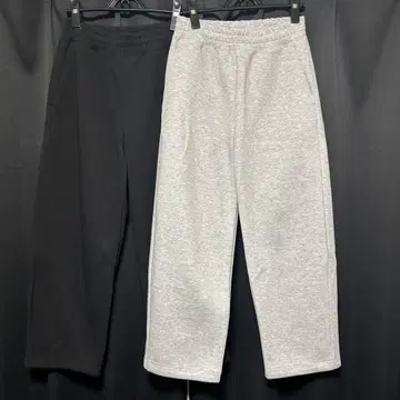 유니클로C 와이드 스웨트 팬츠 세트 S 블랙, 그레이