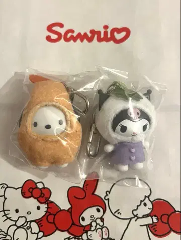 [ 2개 세트 ] 산리오 치비토모 화과자 반찬 포차코 쿠로미