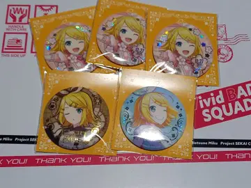 프로세카 해피 컬렉션 하피콜레 벌스데이 카가미네 린 금박 캔뱃지