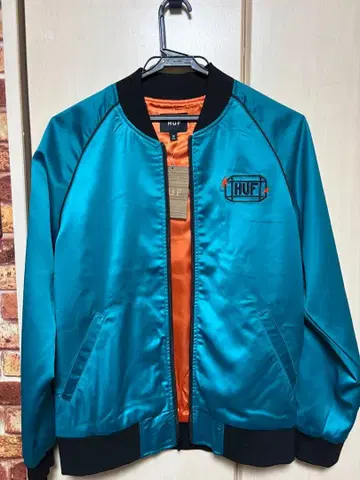 HUF Cabbie Satin Jacket M 아쿠아