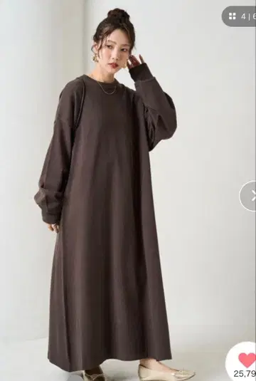 FREAK'S STORE 다크 브라운 맥시 니트 원피스