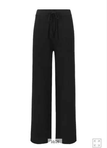 STATE OF MIND 리브 블랙 와이드 팬츠