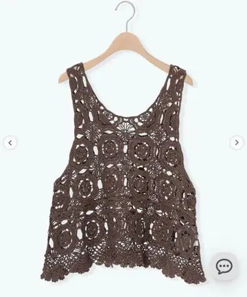 새상품 사만사 모스모스 싱크로 셰 니트 베스트 다크 브라운