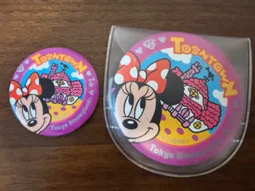 희귀 레어 디즈니 투니타운 미니 집 캔뱃지 거울 미러