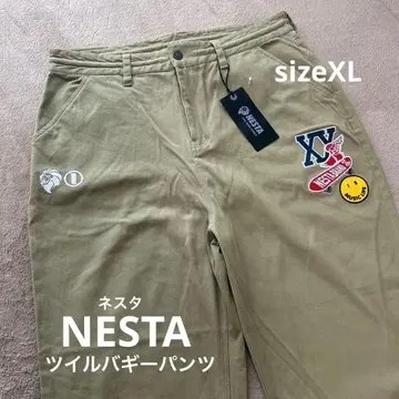 택 포함 새상품 [ NESTA ] 네스타 스트레치 와펜 트윌 배기 팬츠