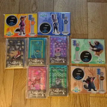 해피 복권 주토피아2 G상 아크릴 스탠드 H상 멀티 케이스 총 9개