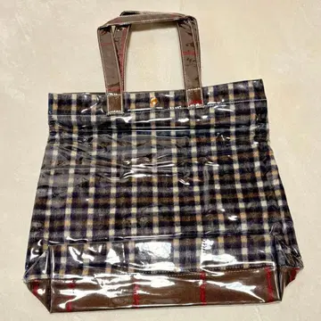 나노 유니버스 니시카와 콜라보 PVC 체크 토트백 미사용 새상품