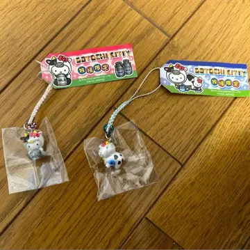 헬로키티 고토치키티 목장 한정판 키티 스트랩 2개 세트