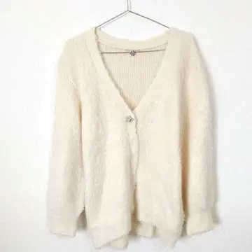 SNIDEL 샤기 가디건 비쥬