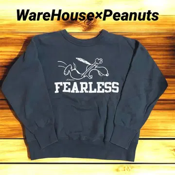 웨어하우스 Peanuts 피넛 맨투맨 스누피 블랙