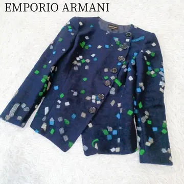 [ 엠포리오 아르마니 ] 노카라 자켓 올 패턴 이탈리아제 겉옷 아우터
