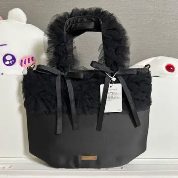 Maison de FLEUR 튤 프릴 2Way 토트백 블랙