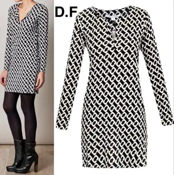 [ 새상품급 ] 다이앤 본 퍼스텐버그 실크 긴팔 랩 드레스 0