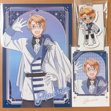 헤타리아 미국 amo 카페 아크릴 스탠드 포토 카드 포스카