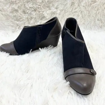 DIANA WELL FIT 부티 네이비/브라운 23.5cm