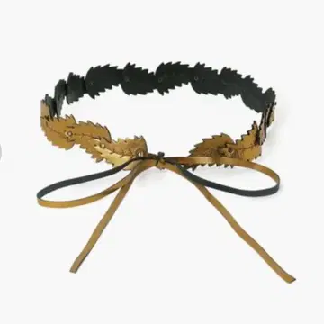 아네스베 리프 가죽 벨트 골드