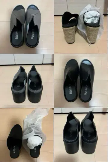 새상품 샌들 3켤레 세트 약 23cm 하이힐